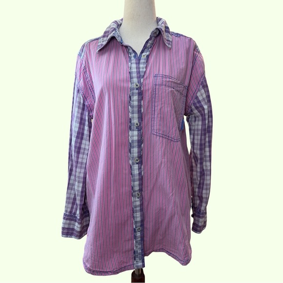 Free People We The Free Montauk Gingham Button-Up Shirt - Picture 3 of 10